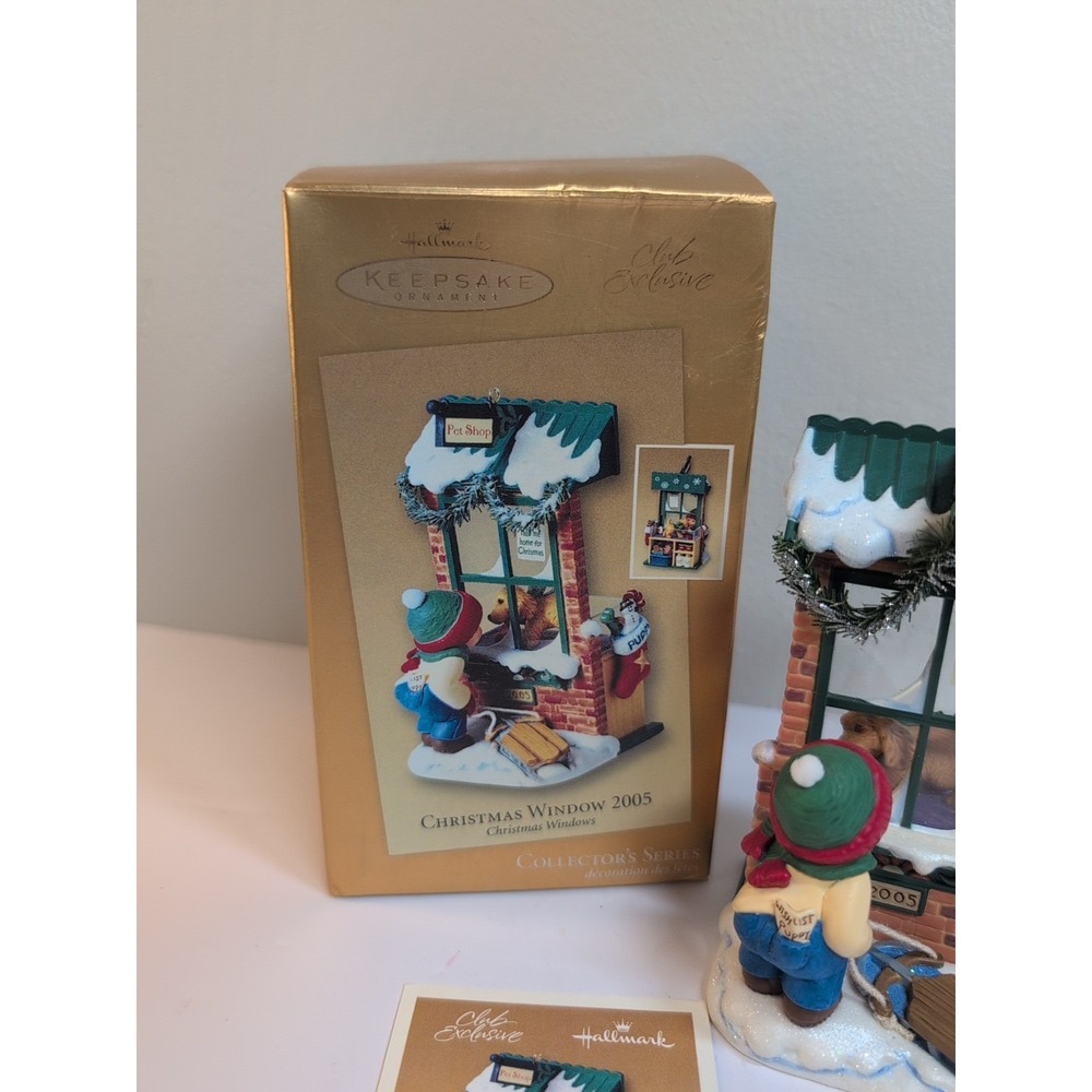 CHARMING 2005 HALLMARK KEEPSAKE 3RD IN‎ CHRISTMAS WINDOW SERIES BOY W PUPPY DOG